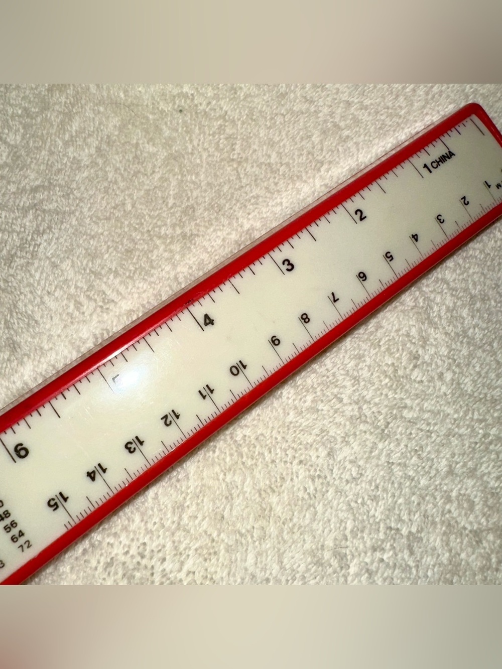 Vintage Sterling Multiplier 555 Red Plastic Ruler Pencil Box Desk Decor